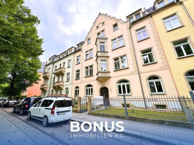 Helle Altbauwohnung mit ca. 3,40 m Deckenhöhe und Balkon in ruhiger Lage von Dresden-Plauen