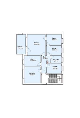 Geräumige 5-Zimmer Wohnung mit Terasse in Landshut-Wolfgang