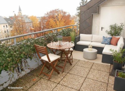 **Ab sofort** Sonnige 3-Zimmer Wohnung mit Dachterrasse in der Volksfeststrasse 34 - Top 13