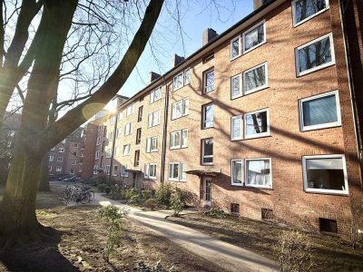 Guter Schnitt und ruhige Lage -
2-Zimmer-Wohnung in Hamburg-Hamm