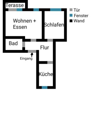 Stilvoll gepflegte 2-Zimmer-EG-Wohnung mit Terrasse und Einbauküche in Kriftel