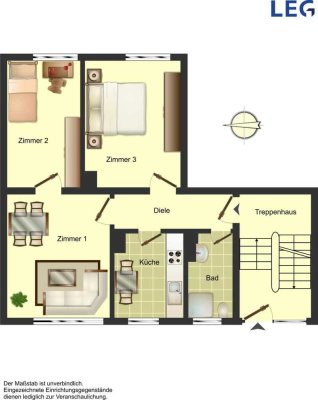Demnächst frei! 3-Zimmer-Wohnung in Bergkamen Rünthe