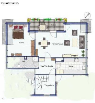 Gepflegte 2,5-Zimmer-Dachgeschosswohnung mit Balkon in Sigmaringen Laiz