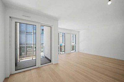 1-Zimmer-Neubauwohnung mit Balkon u. wertiger Einbauküche – sofort bezugsfertig