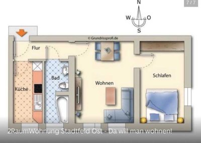Zuhause mit zwei Zimmern in Magdeburg