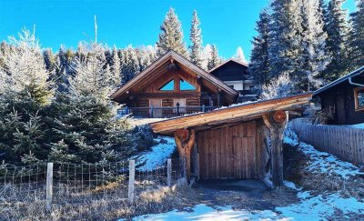 Urige Holzblockhütte im Luftkurort Flattnitz