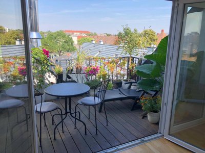 Schöne 2-Zimmer-Maisonette-Wohnung mit Balkon und Einbauküche in Stockerau