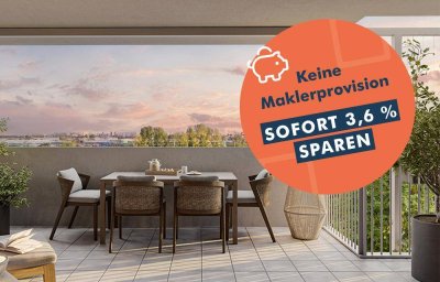 4-Zimmer Eckwohnung mit Home-Office, zwei Balkonen mit 21 m² inkl. Balkon-Kraftwerk (West-Nord)