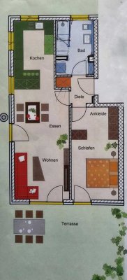 Schöne 2-Zimmerwohnung mit Garten in Dachau, ruhig und in zentraler Lag