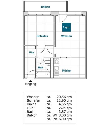 So macht wohnen Spaß: günstige 2-Zimmer-Wohnung!