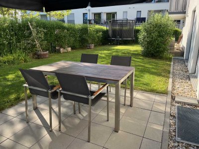 Neuwertige 3-Zimmer EG - Wohnung mit großem Garten