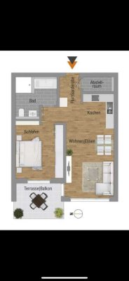 2 Zimmer Erdgeschoss Wohnung mit Garten