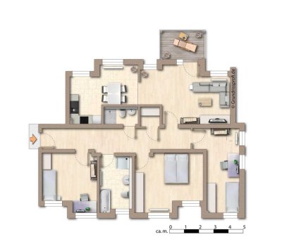 +++ GROßZÜGIGE 4 ZIMMERWOHNUNG MIT 2 BÄDERN UND BALKON+++