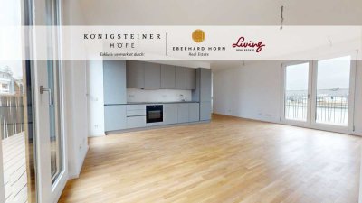 Burgblick in 2-Zimmer-Penthouse -  Neubau Erstbezug | KÖNIGSTEINER HÖFE