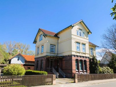 Repräsentative Gründerzeitvilla mit 3 Wohneinheiten/Charakterstark , voll vermietet & nahe dem Harz
