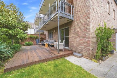 Moderne Erdgeschoss-Wohnung mit Garten, Terrasse & Garage in Seenähe!