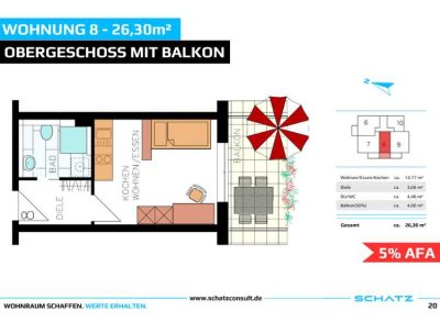 � 1-Zimmer-Neubauwohnung mit **5%AfA** l TOP KAPITALANLAGE l 8
