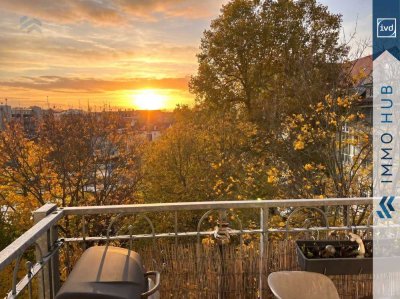 ++ Dachgeschosswohnung mit Aufzug und Westbalkon im beliebten Waldstraßenviertel ++