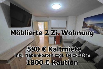 ab sofort - möblierte 2 Zimmer Wohnung mit EBK