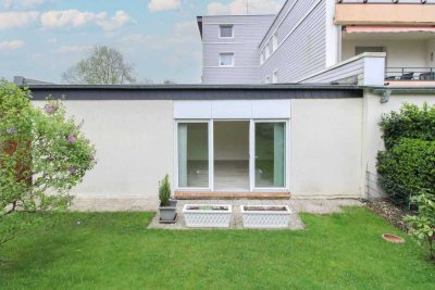 Wohnen wie im Bungalow: Erdgeschosswohnung mit eigenem Garten, Terrasse und Fußbodenheizung