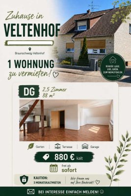 Wohlfühl-DG-Wohnung mit Garten, Terrasse & Garage