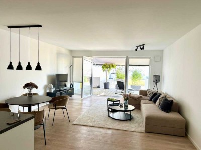 Lichtdurchflutete 2-Zimmer-Etagenwohung mit 2 Terrassen, Tiefgarage und Außenstellplatz