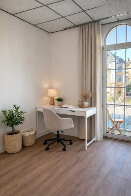 Möblierte 1-Zimmer-Wohnung in Denkmal mit Balkon am Karlstor
