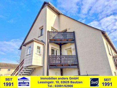 1-Raum-Single-Wohnung mit Balkon und Garage in ruhiger Wohnlage bei Bautzen