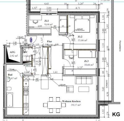 Stilvolle 4-Zimmer-Souterrain-Wohnung mit Lichthof, KfW 55