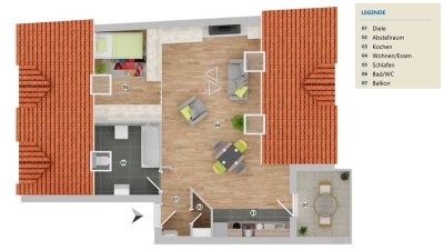 Gemütliche 1-Zimmer-Wohnung in Sangerhausen zu vermieten!