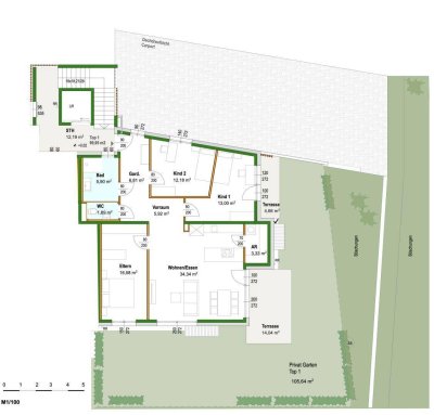 Neubau: Sonnige 4-Zimmer-Gartenwohnung mit großem Eigengarten in ruhiger Lage von Telfs