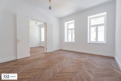 Attraktive 3-Zimmer-Stilaltbauwohnung mit Terrasse, Loggia und exklusivem Hofanteil
