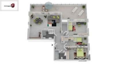 WOW 4 Zi.  Traum Penthouse Wohnung Neubau mit Dachterrasse in Top Wohnlage Bieber Nord
