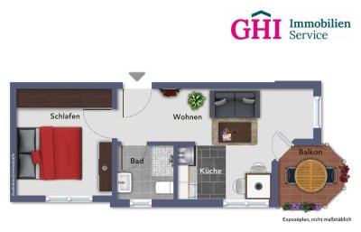 Möblierte  2-Zimmer Wohnung mit Seesicht in Bodman-Ludwigshafen - kommen, wohnen, wohlfühlen