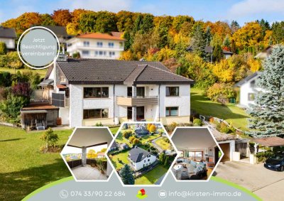 Großzügiges Zweifamilienhaus mit 360 m² Wohnfläche, Doppelgarage, PV-Anlage, Traumgarten (2.100m²)!