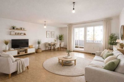 Durch Erbpacht bezahlbar:Großzügige 3,5-4,5-Zimmer-Wohnung+moderne Einbauküche+hochwertige Korkböden