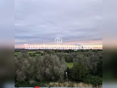 Tauschwohnung: 3-Raumwohnung mit Blick über Feld und Wiesen gen Überseehafe