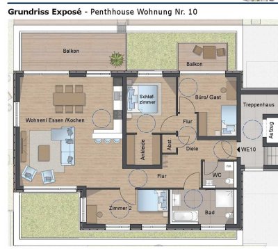 exklusives Penthouse in ruhiger Zentrumslage
Wohnquartier Bachstraße, am alten Markt Obersontheim