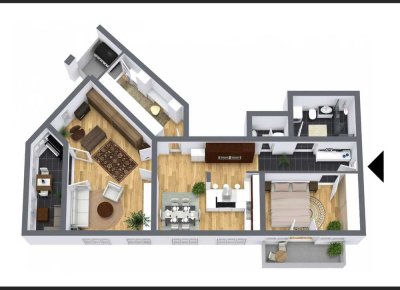 Stilvolle 3,5-Raum-Wohnung mit gehobener Innenausstattung mit EBK in Berlin Grunewald (Wilmersdorf)