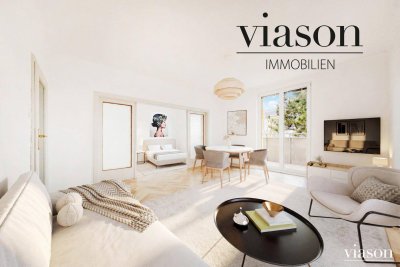 Lift I Sonniger Südbalkon I 3 Zimmer I 4. Stock I Innenhoforientierung I THEWOSAN saniertes Haus