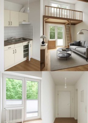 frisch renovierte + frisch möblierte Wohnung | neuer Parkett | 2 Zimmer | Loggia | 2mins zur PH