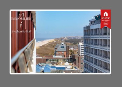 Modernisierte 1 Raumwohnung mit seitl. Meerblick
