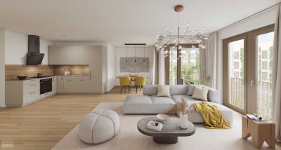 Hochwertige 4-Zimmer-Neubauwohnung mit Balkon in modernem Wohnquartier
