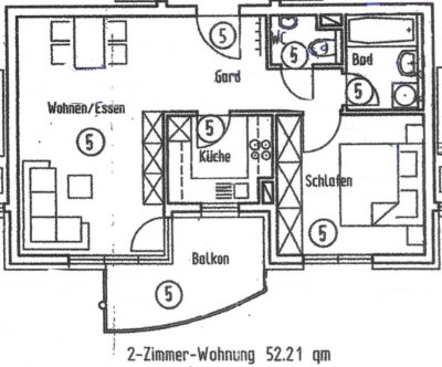 Schöne und ruhige 2-Zimmer Wohnung in Remseck-Aldingen