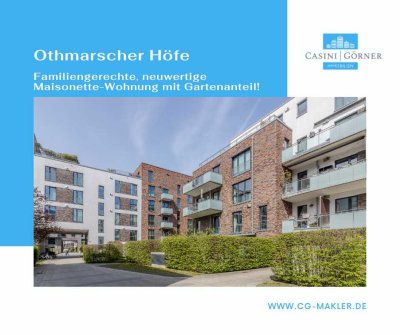 Othmarscher Höfe: Familiengerechte, neuwertige Maisonette-Wohnung mit Gartenanteil!