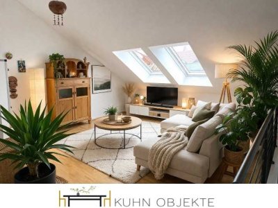 Großzügige Luxuriöse Maisonette-Wohnung mit 2 Dachterrassen, Kamin und architektonischem Flair