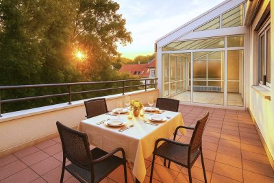 Exklusive Penthousewohnung mit Wintergarten und traumhafter Aussicht in Baden-Baden