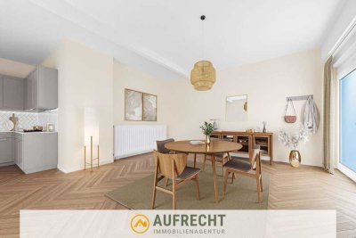 A U F R E C H T °IM HERZEN AICHACHS° – Geräumige 2-Zimmer-Wohnung mit TG-Stellplatz am Stadtplatz