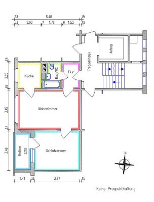 2-Raum-Wohnung mit Balkon