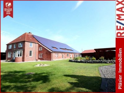 Gulfhof * Pferdehof * Resthof * Bauernhof * Ostfriesland * Kanallage  * 2 WE * PV-Anlage *